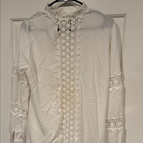 Anne Fontaine White Lace Blouse - Picture 8 of 10
